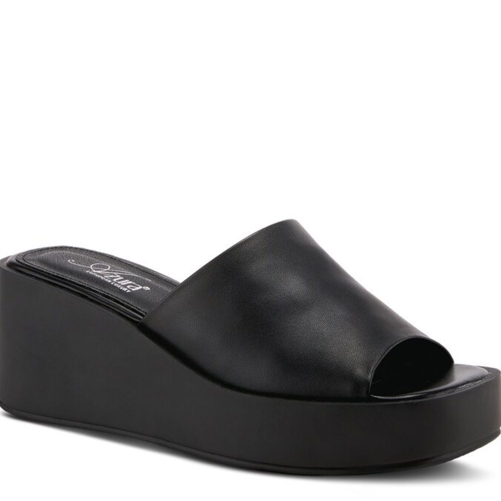 Black Platform Wedge Sandals - Azura Chanda Wedge Sandals